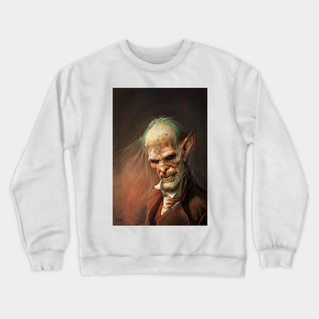 Creepy vampire Crewneck Sweatshirt by Artofokan